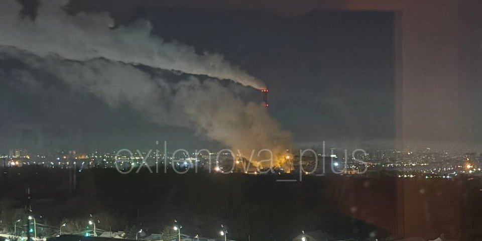 Oryol TPP on fire (Photo: Exilenova+/Telegram)