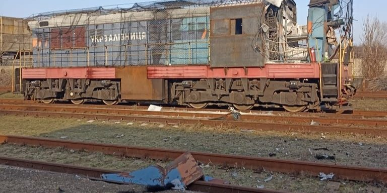 Russians attacked a railway in Donetsk Oblast on January 13 (Photo: Oleksandr Pertsovskyi/Facebook)