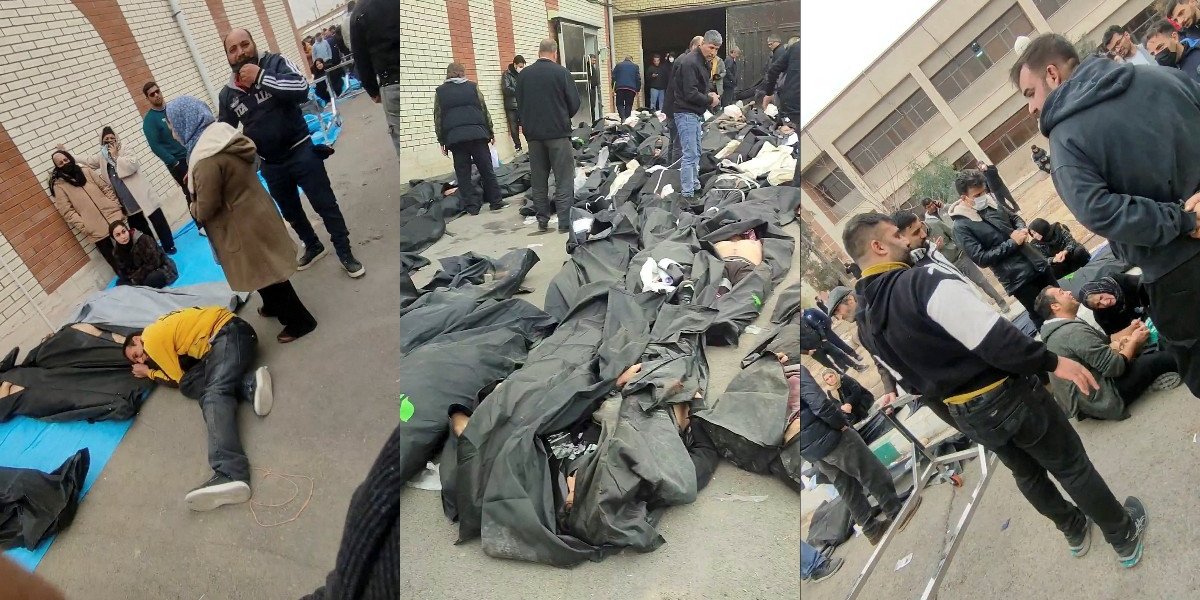 Кадри відео з судово-медичного центру Кагрізак у Тегерані, що почали з’являтись у соцмережах 11 січня (Фото: Social Media/via REUTERS)