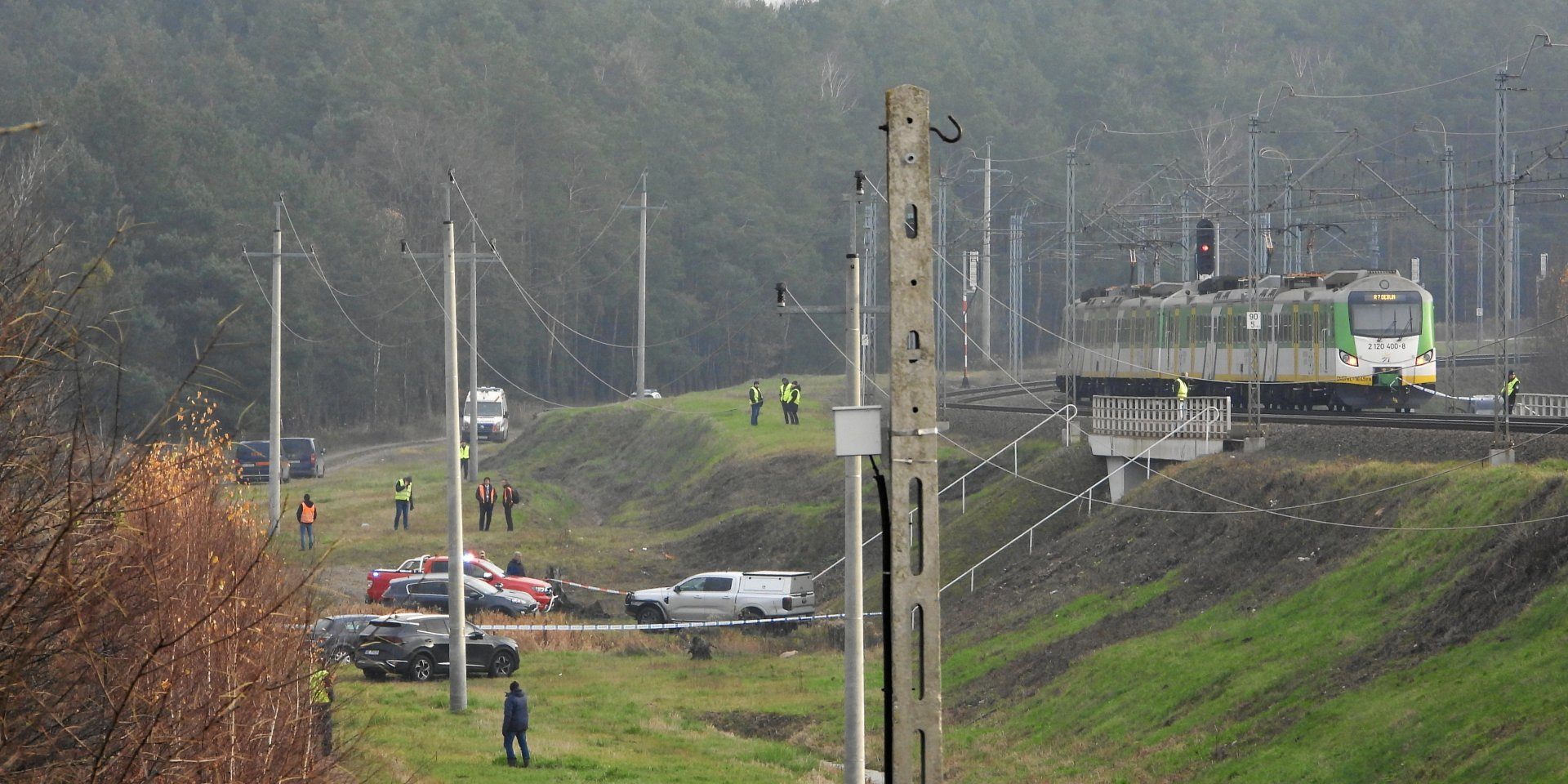 Sabotaged Polish railway, Nov. 16, 2025 (Photo: Dariusz Borowicz/Agencja Wyborcza.pl via REUTERS)