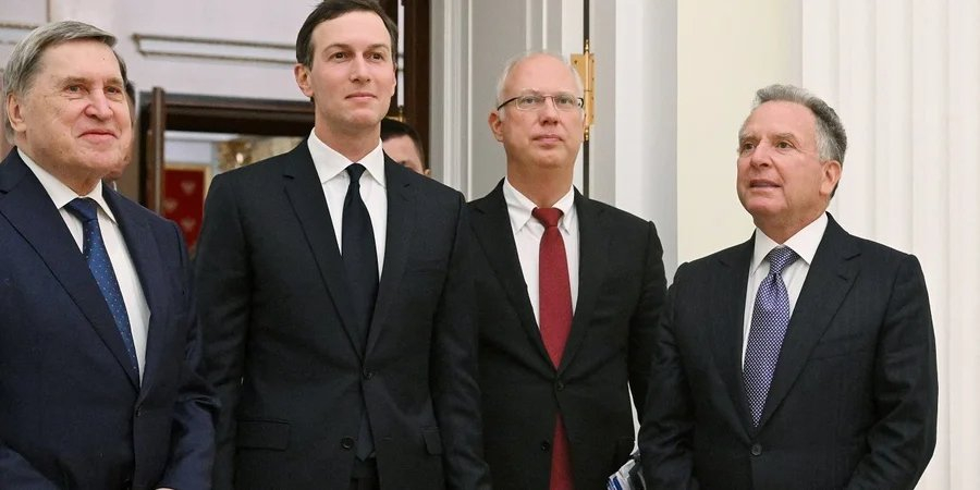 Russian envoy Kirill Dmitriev and U.S. reps in the Kremlin, Dec. 2, 2025 (Photo: Sputnik/Kristina Kormilitsyna/Pool via REUTERS)