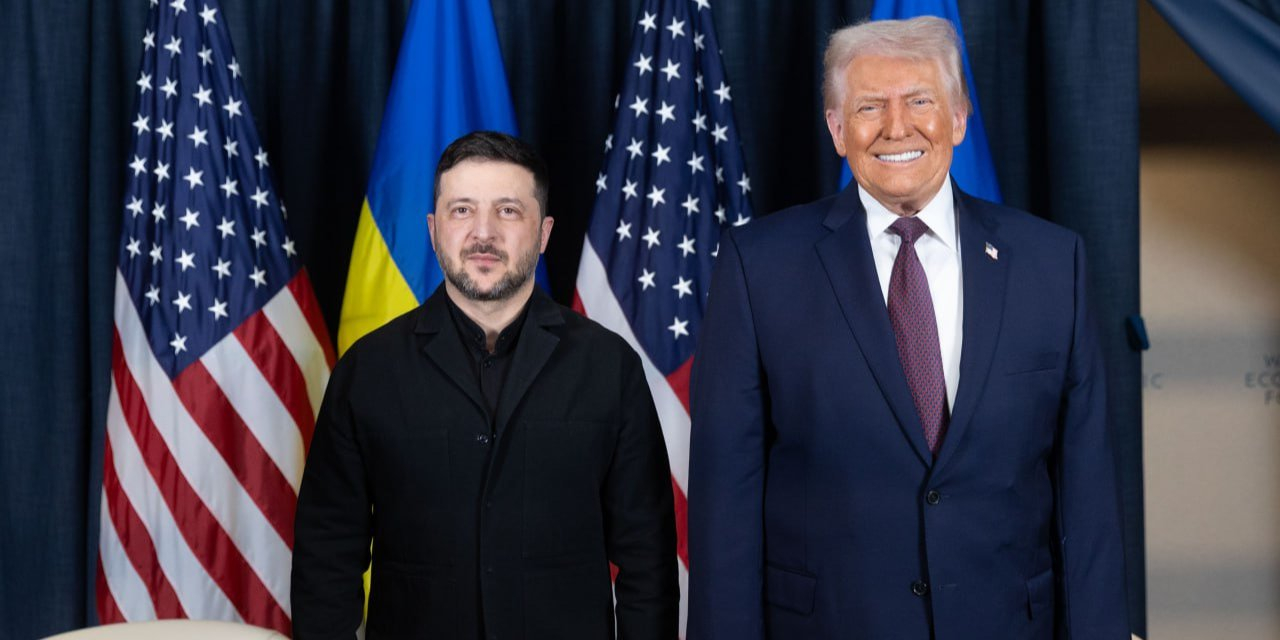 Ukrainian President Volodymyr Zelenskyy met with U.S. President Donald Trump in Davos on January 22. (Photo: Zelenskiy / Official / Telegram)