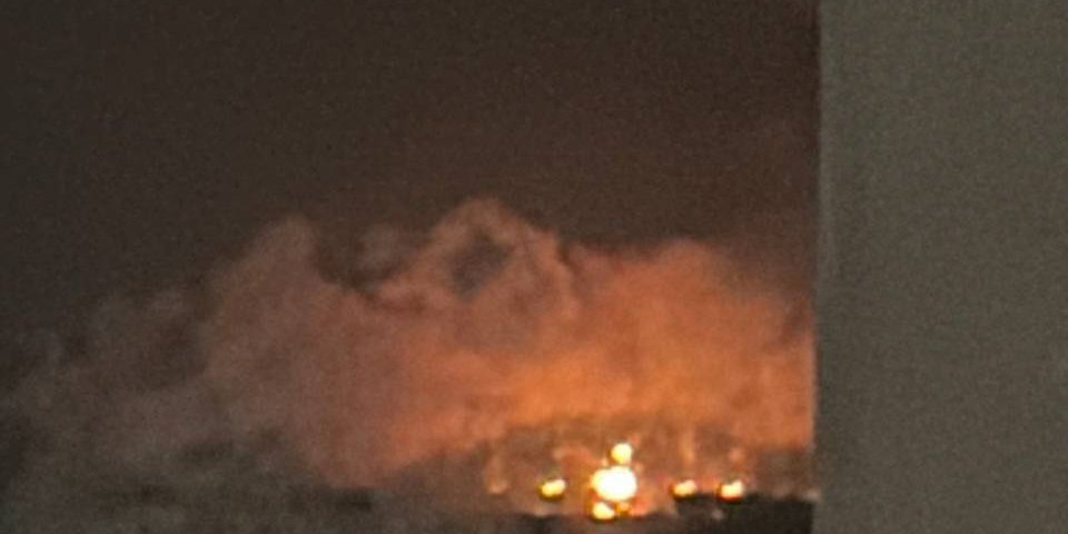 A fire at Penzanaftoprodukt's oil depot, Jan. 23 (Photo: Exilenova+ / Telegram)