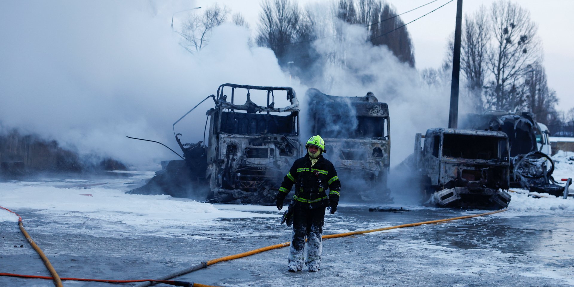 Російські ракети і безпілотники завдали удару по Києву 24 січня 2026 року (Фото: REUTERS/Valentyn Ogirenko)