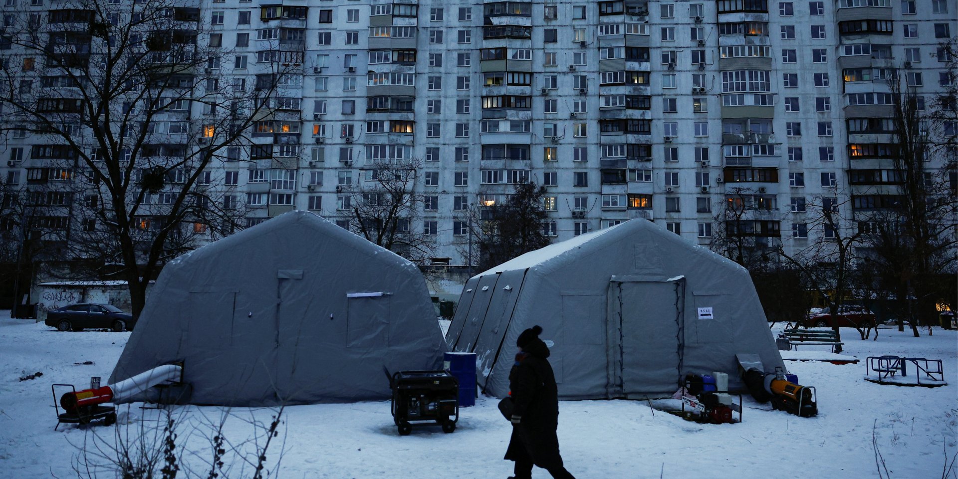 Повітряна тривога у Києві пов’язана з загрозою БпЛА, 26 січня 2026 року (Фото: REUTERS/Alina Smutko)