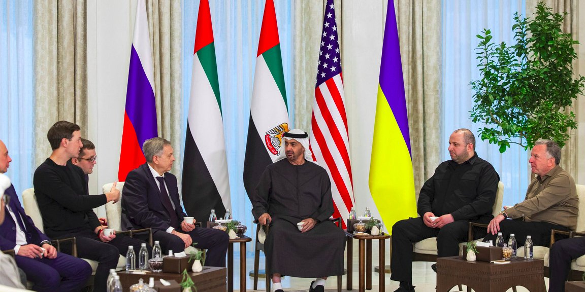 Negotiations in Abu Dhabi, January 23, 2026 (Photo: Ryan Carter/UAE Presidential Court/Handout via REUTERS)