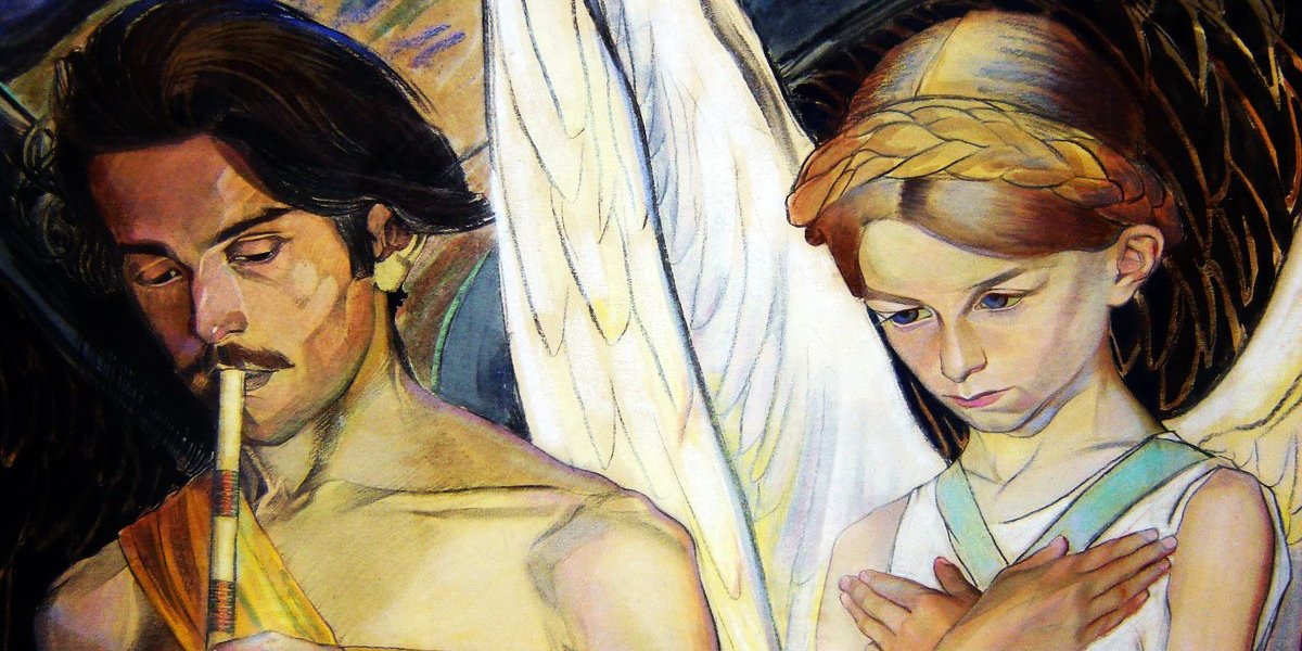 З Павла Тичини провідний представник українського модерну Михайло Жук писав темного ангела для відомого тепер панно Біле і чорне. Майбутній поет навчався тоді в Чернігівській семінарії, 1912−1914 роки (Фото: з приватного зібрання Тараса Максим’юка)