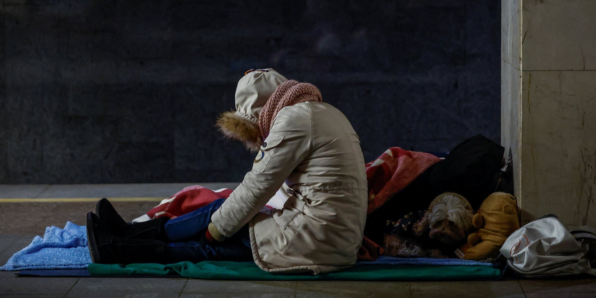 Люди в киевском метро во время массированной атаки 3 февраля (Фото: REUTERS/Alina Smutko)