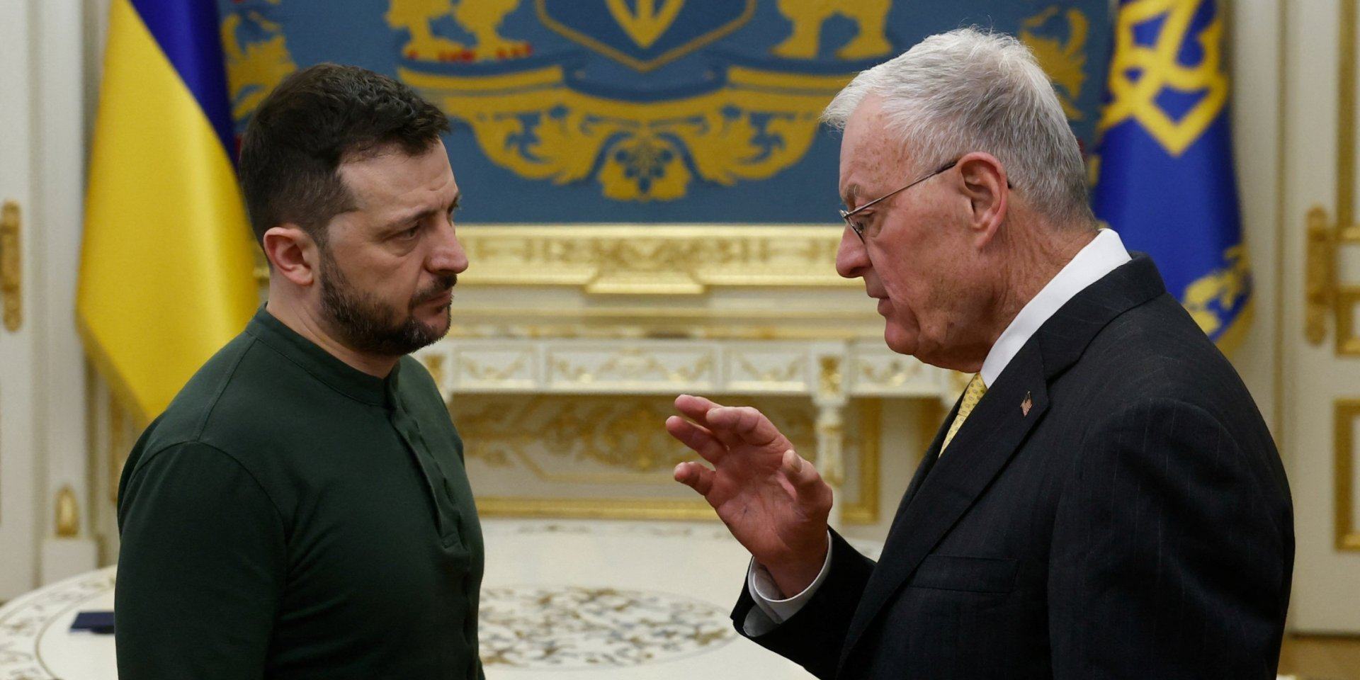 Ukrainian President Volodymyr Zelenskyy and former U.S. Special Representative for Ukraine and Russia Keith Kellogg (Photo: REUTERS/Thomas Peter)