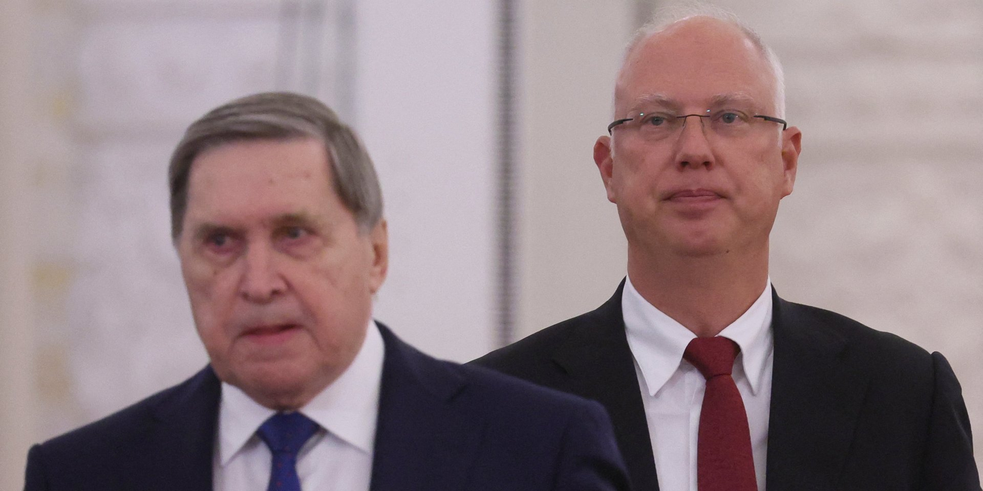 Russian dictator Vladimir Putin’s aide Yuri Ushakov and Russian economic negotiator Kirill Dmitriev at the Kremlin, on Jan. 29, 2026 (Photo: Maxim Shipenkov/Pool via REUTERS)