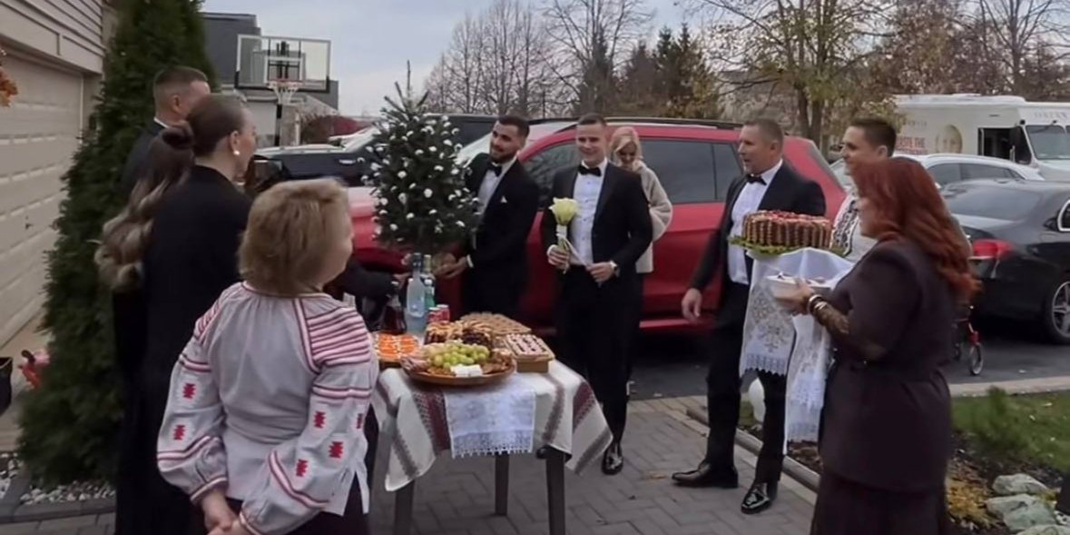 Українське весілля зіграли в США (Фото: Руся Григорчук/TikTok/скриншот)