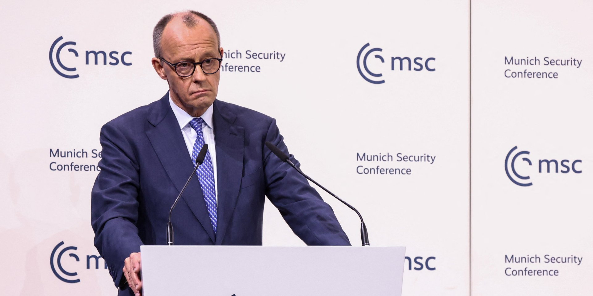 Friedrich Merz at the Munich Security Conference, Feb. 13 (Photo: REUTERS/Liesa Johannssen)