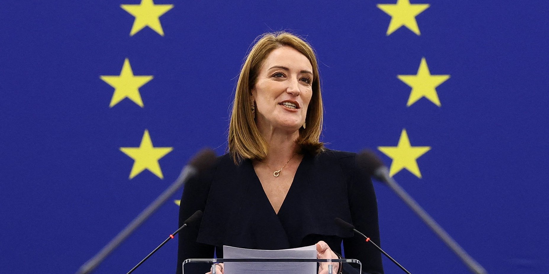 Президентка Європарламенту Роберта Мецола (Фото: REUTERS/Yves Herman)