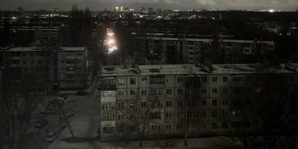 According to the Telegram channel Exilenova+, there were several strikes on the Novobryanskaya substation. (Photo: Baza via Telegram)