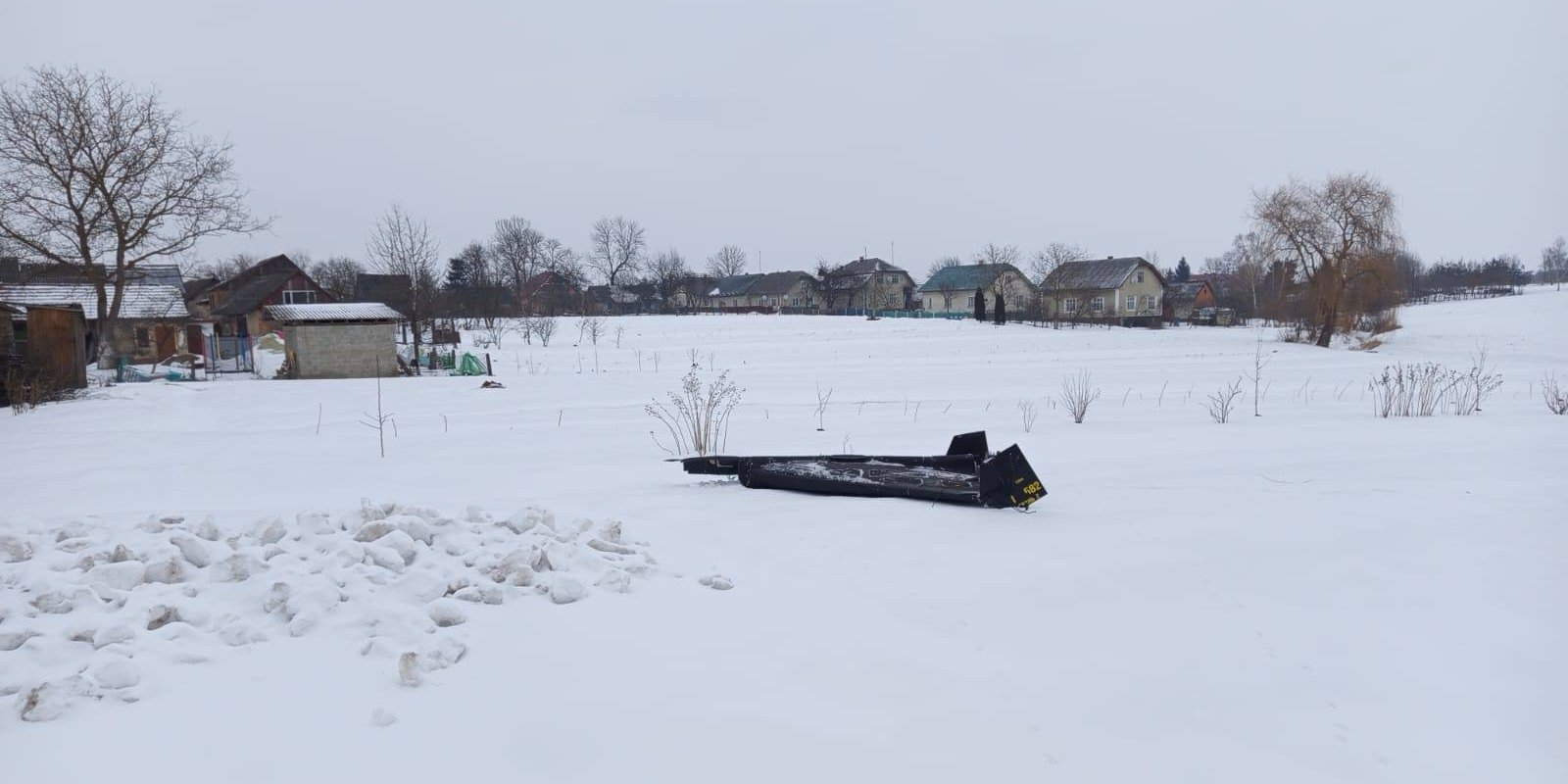 A drone was discovered in a field in one of the villages of the Stryi district (Photo: Maksym Kozytskyi / Telegram)