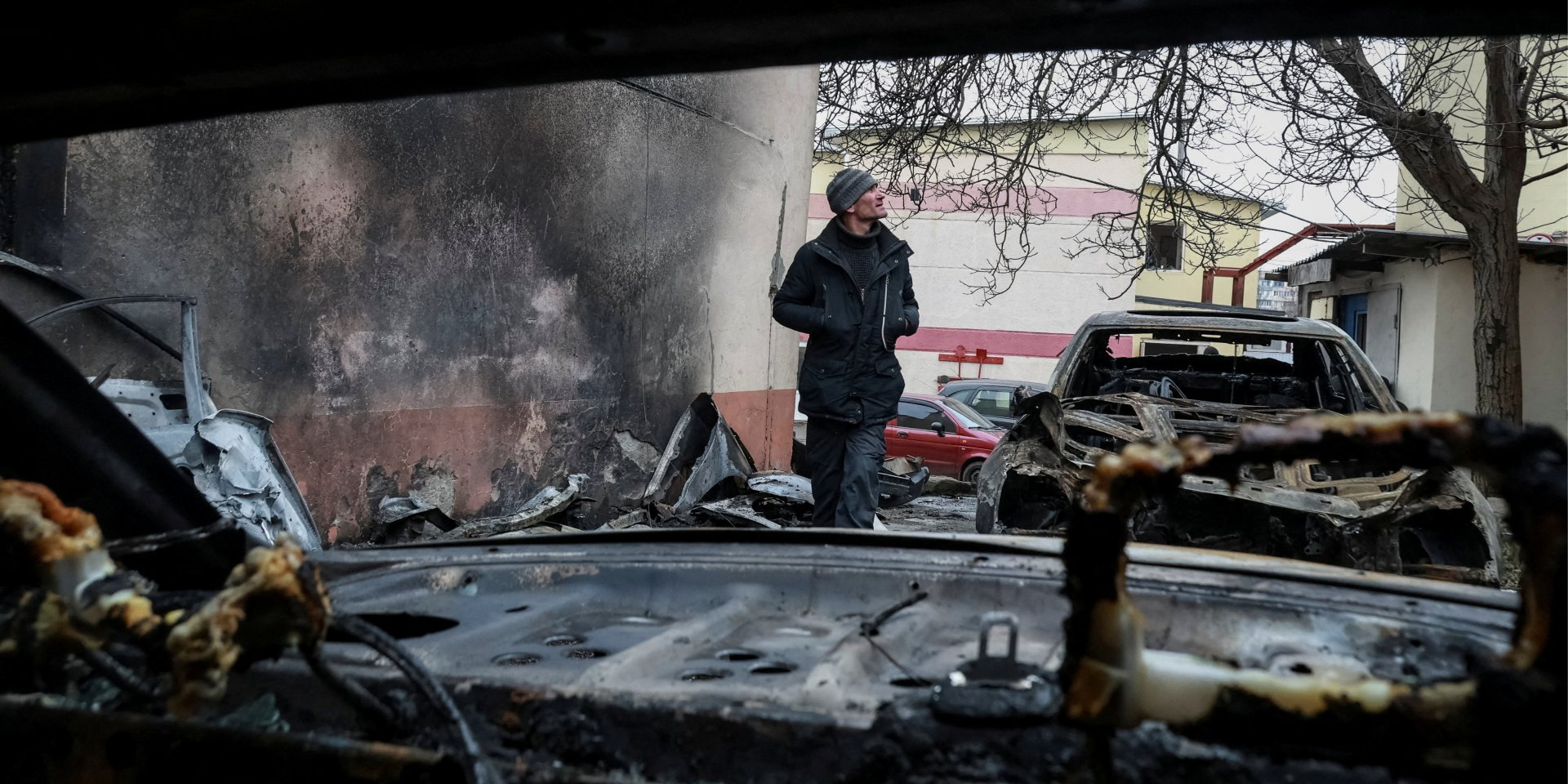 Aftermath of a Russian strike on Odesa, Feb. 17 (Photo: REUTERS/Nina Liashonok)