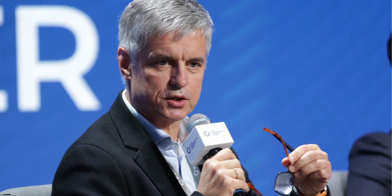 Vadym Prystaiko on aid from China and negotiations in Geneva (Photo: Kyiv International Economic Forum / Facebook)