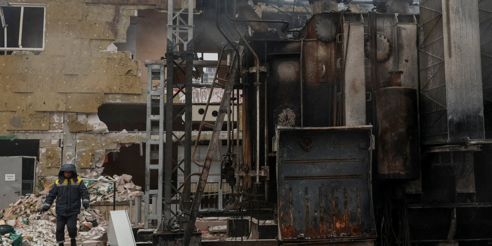 Power plant in Odesa damaged by Russian strike, February 18, 2026 (Photo: REUTERS/Nina Liashonok)