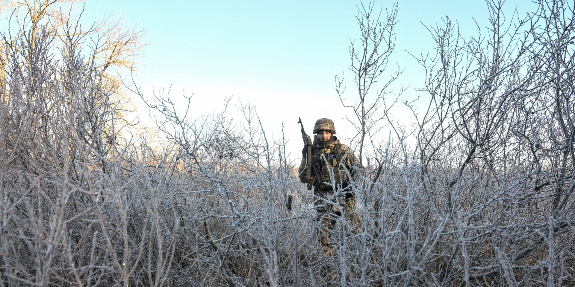 A Ukrainian servicemember at a position in Donetsk Oblast (Photo: REUTERS/Stringer)