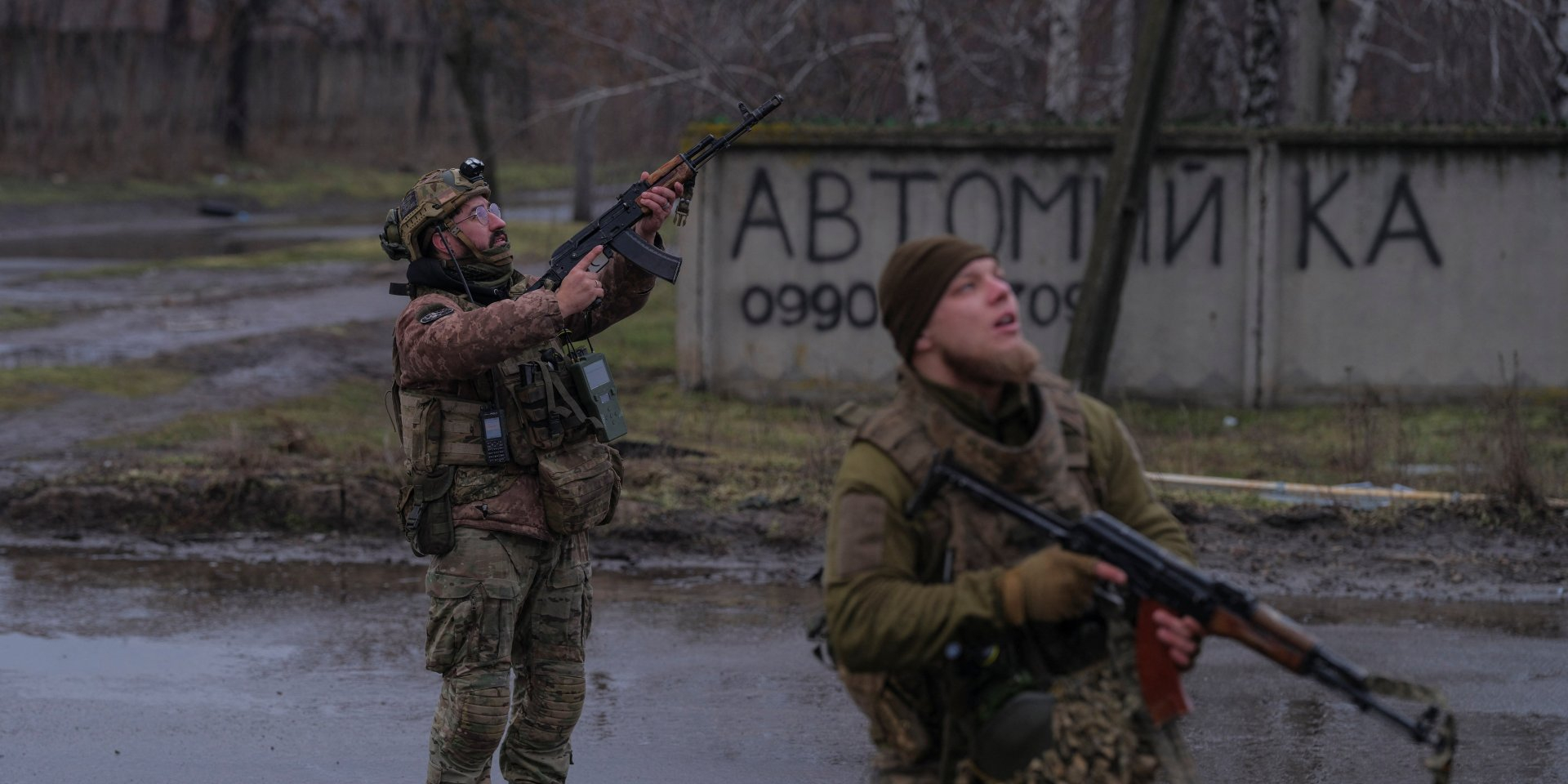 Ukrainian soldiers downing Russian drones in Druzhkivka, Donetsk Oblast, Feb. 25, 2026 (Photo: Iryna Rybakova/Press Service of the 93rd Kholodnyi Yar Separate Mechanized Brigade/Handout via REUTERS)