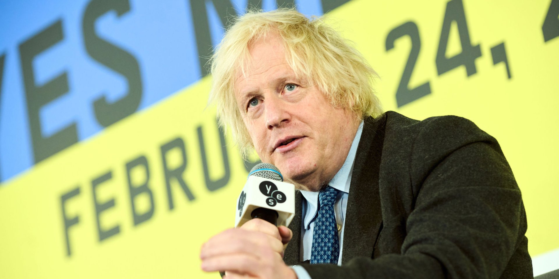 Former UK PM Boris Johnson at the YES meeting on Feb. 24, 2026 (Photo: Victor Pinchuk Foundation)