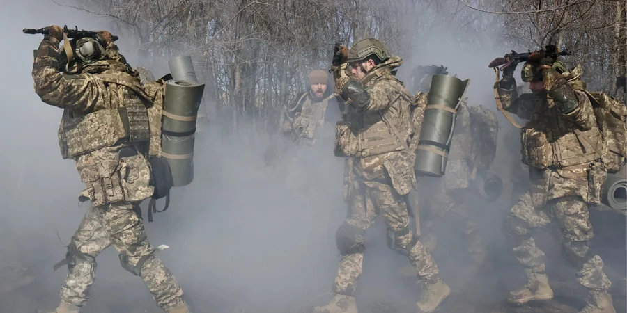 Навчання українських військових у Запорізькій області, 22 лютого 2026 року (Фото: Andriy Andriyenko/Press Service of the 65th Separate Mechanized Brigade/Handout via REUTERS)