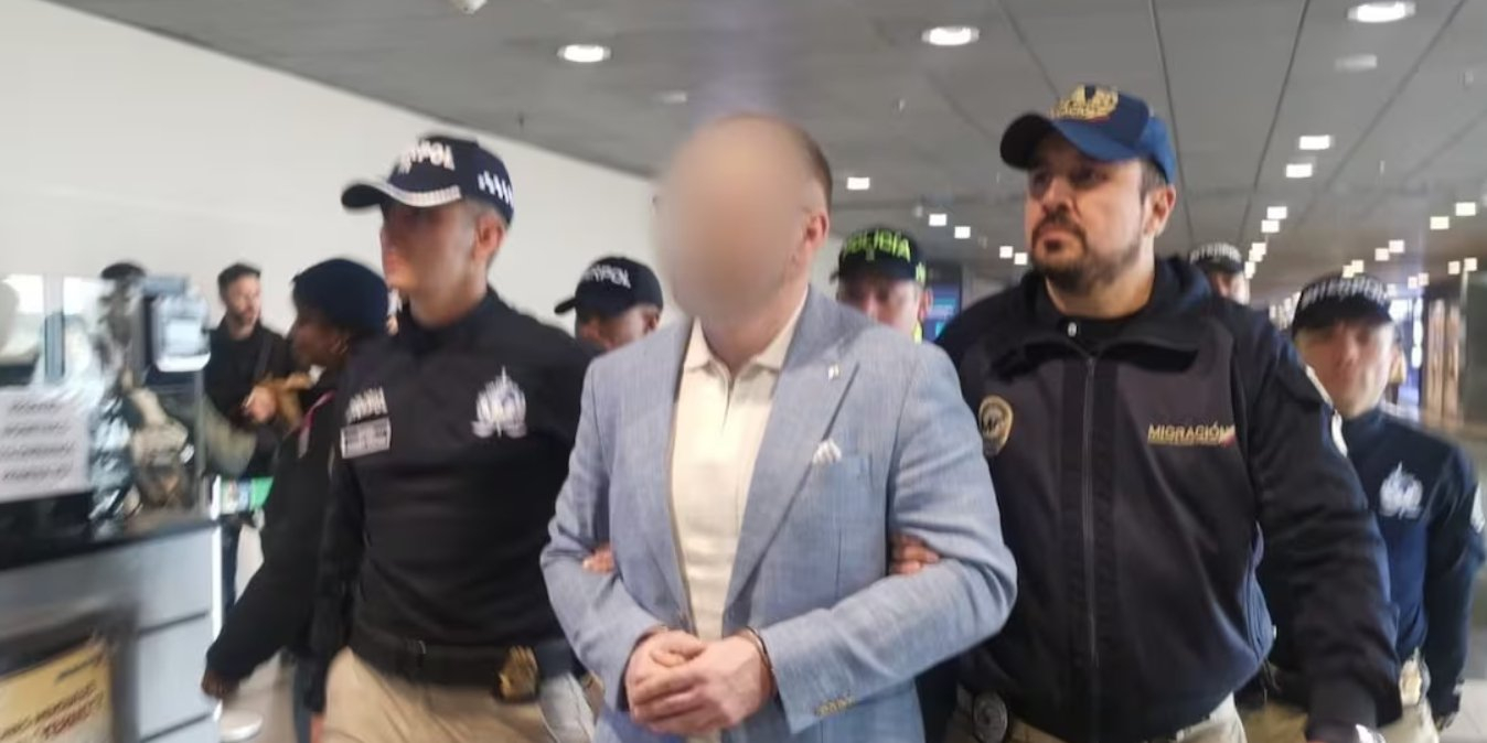 Denis Alimov at El Dorado International Airport (Photo: Migración Colombia)