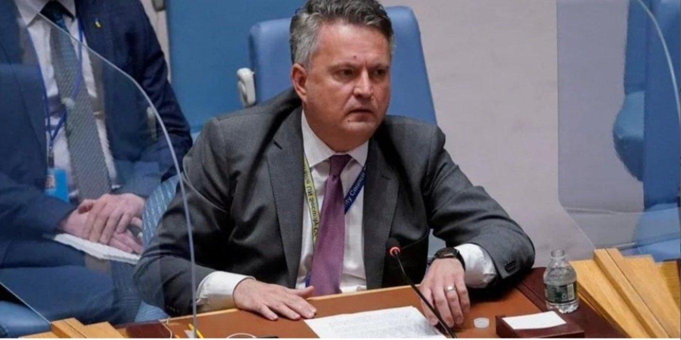 Serhii Kyslytsya at the UN (Photo: facebook.com/sergiy.grau)