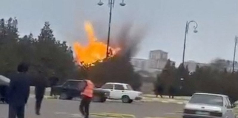 Iranian drone strike on Azerbaijan (Photo: Social Media/via REUTERS)