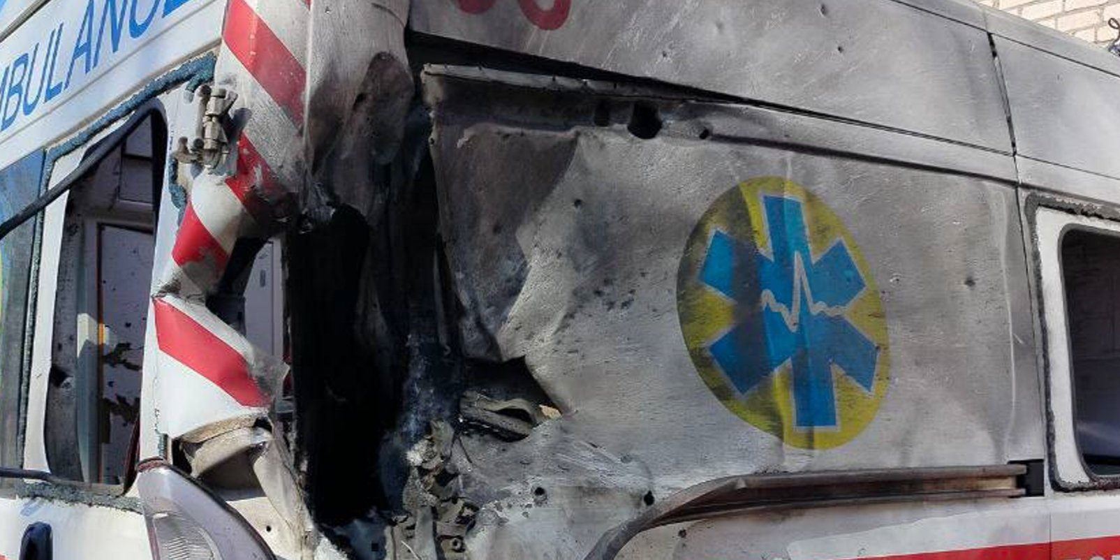 Ambulance driver and doctor injured in Russian strike (Photo: Vitaliy Kim / Telegram)