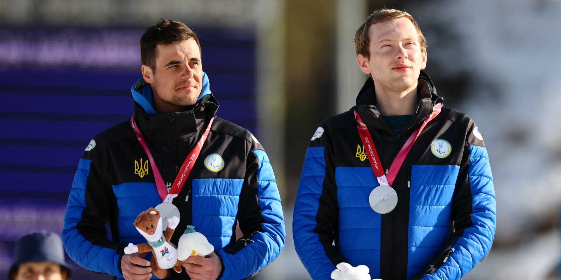 Maksym Murashkovskyi (right) became a medalist at the 2026 Paralympics (Photo: REUTERS/Sarah Meyssonnier)