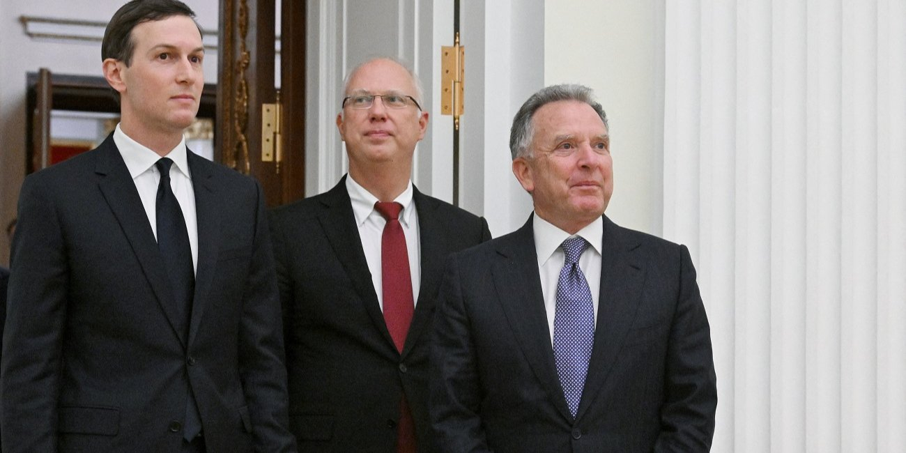 Jared Kushner, Kirill Dmitriev, and Steve Witkoff (Photo: Sputnik/Kristina Kormilitsyna/Pool via REUTERS)