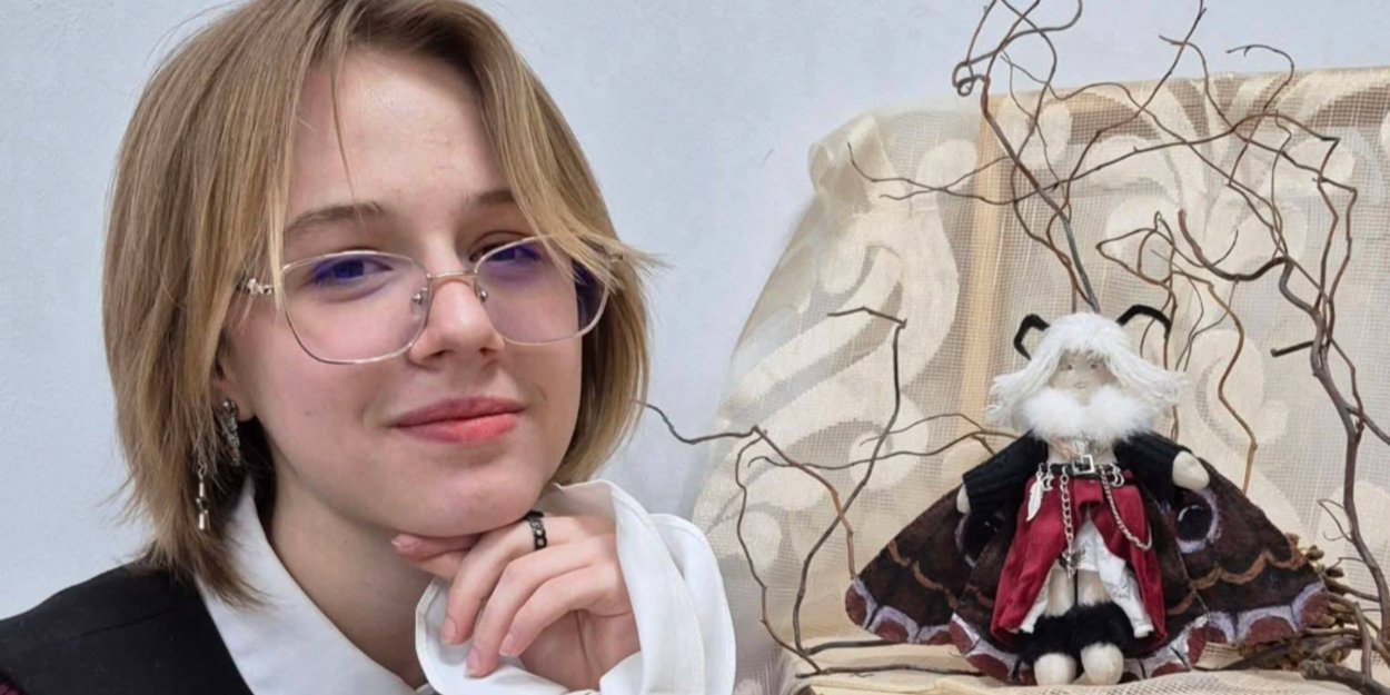 13-річна Марта Мороз створила унікального метелика з текстилю (Фото: Facebook Алла Твердинюк)