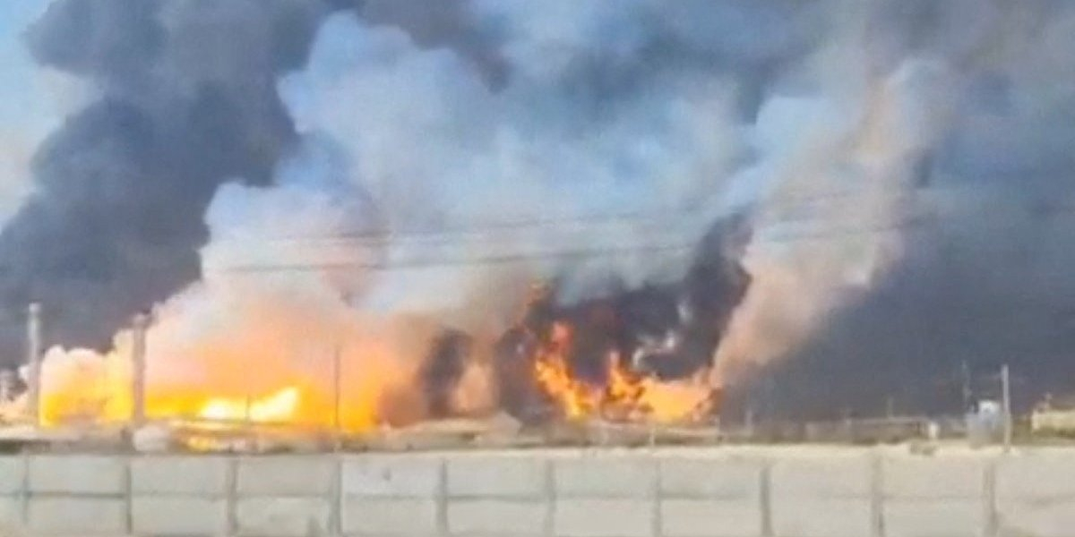 Fire near the South Pars gas field following an attack in Bushehr province, Iran, on March 18, 2026 (Photo: Social Media/via REUTERS)