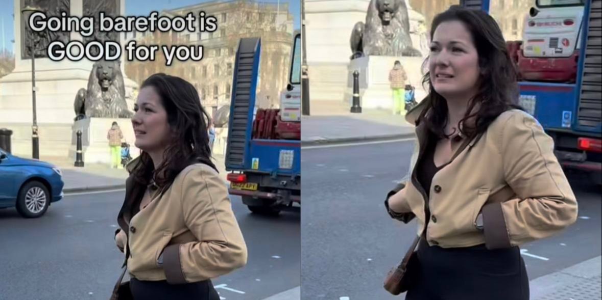 Британка всю жизнь везде ходит босиком и учит этому четырех своих детей