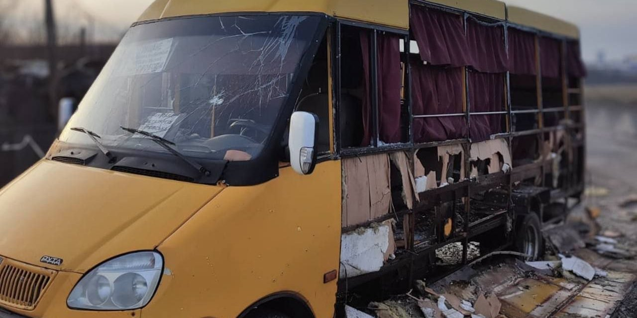 The bus driver was injured in the attack (Photo: Sumy Oblast Military Administration)