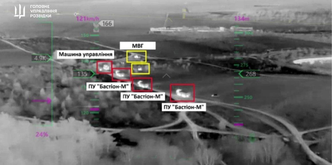 Выследили колонну. ГУР обнародовало кадры уничтожения в Крыму пусковой установки Бастион и ракет Циркон — видео