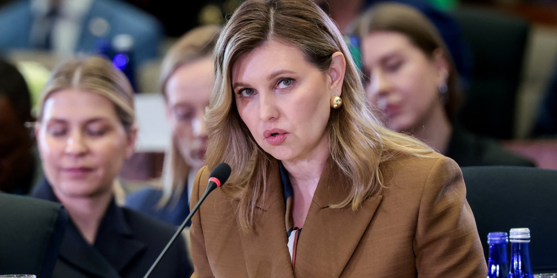 Олена Зеленська на першому саміті Fostering the Future Together, 24 березня 2026 року (Фото: REUTERS/Evelyn Hockstein)