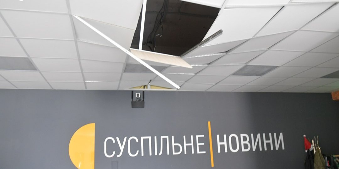 The aftermath of the Russian strike on the Suspilne building in Odesa, March 28, 2026 (Photo: Suspilne)