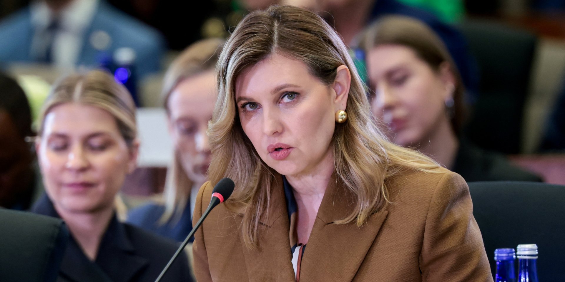 Елена Зеленская во время саммита Fostering the Future Together (Фото: REUTERS/Эвелин Хокштейн)