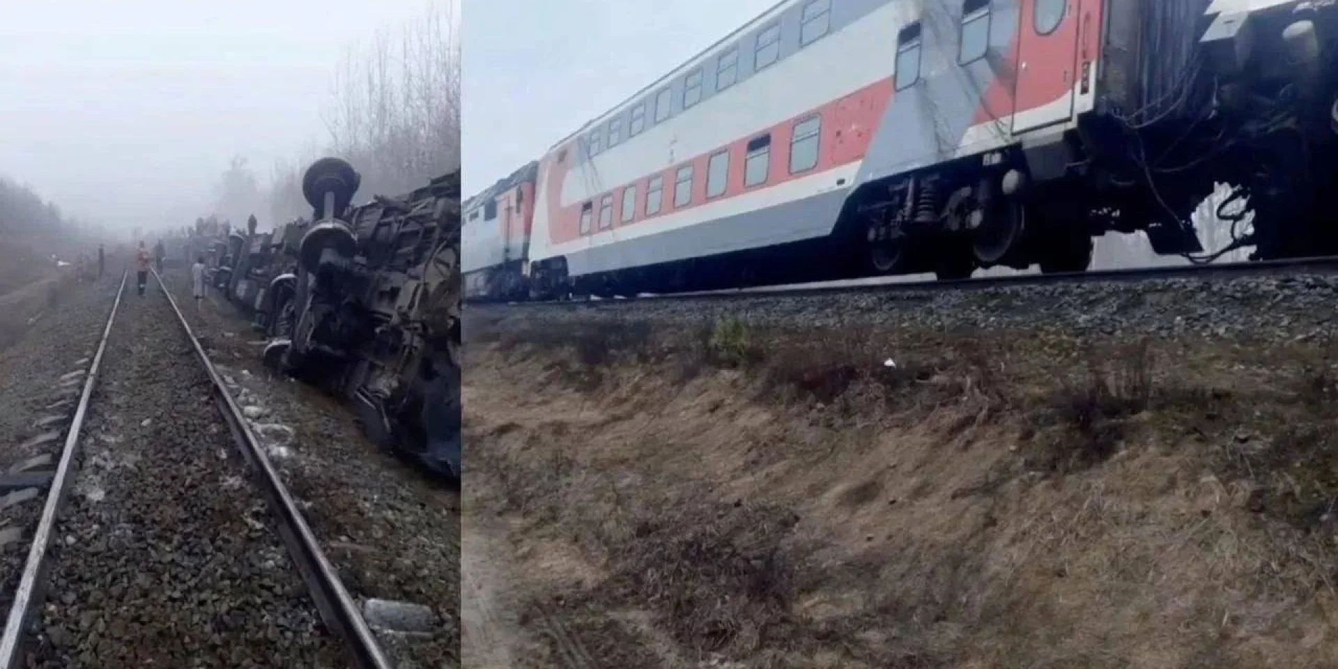 Seven cars of a Chelyabinsk-Moscow train derailed at 6.26am Moscow