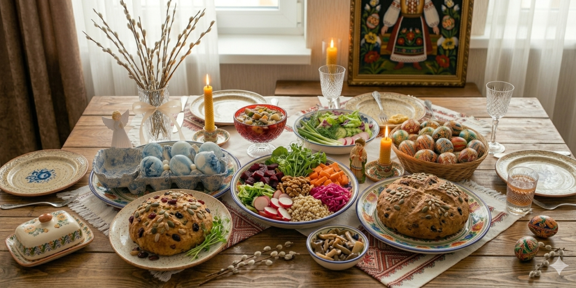Великодній стіл може бути наповнений корисними стравами (Фото: NV via Gemini)