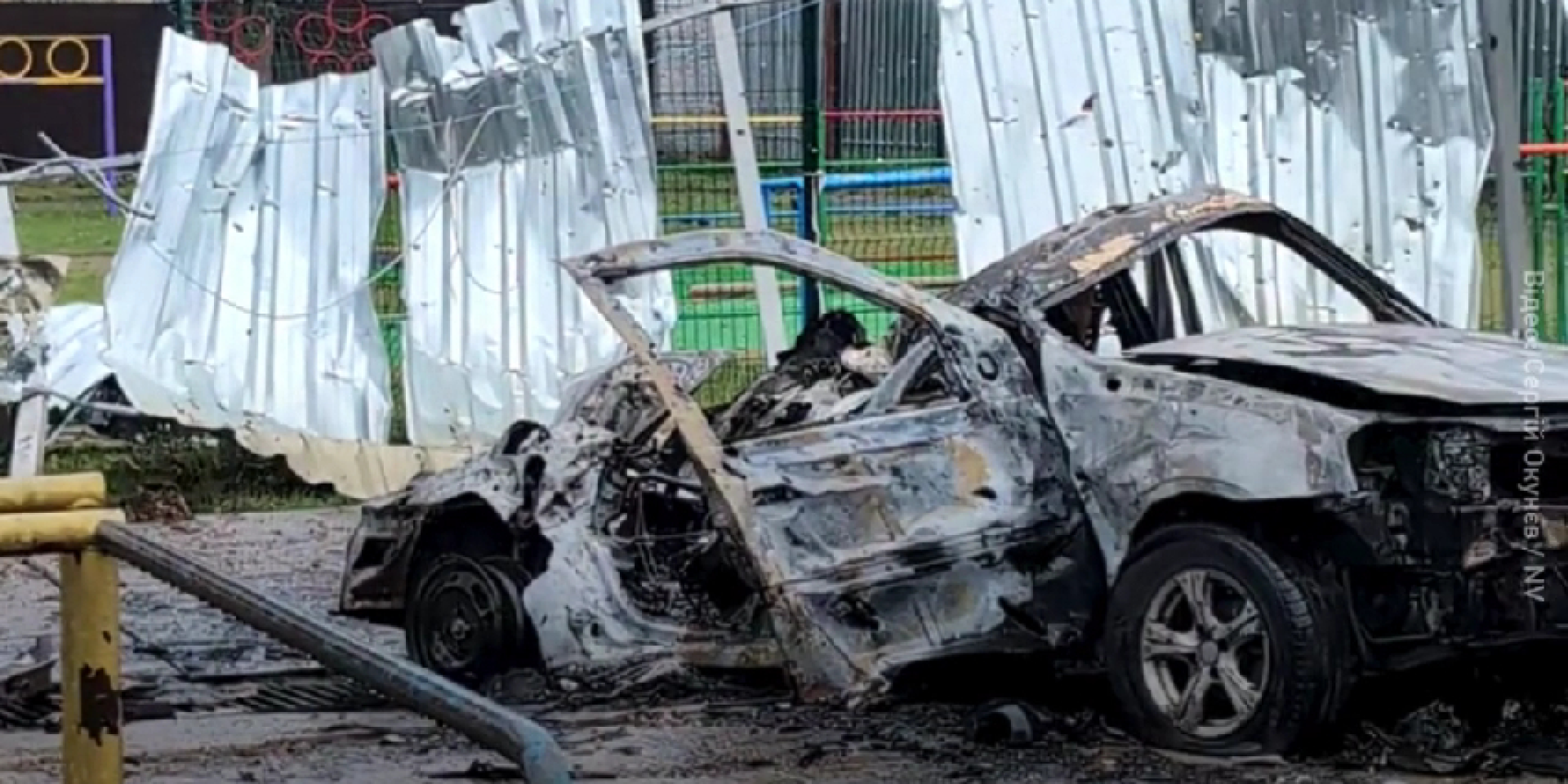 В Вишневом российский дрон попал между школой и детсадом: появилось видео последствий удара