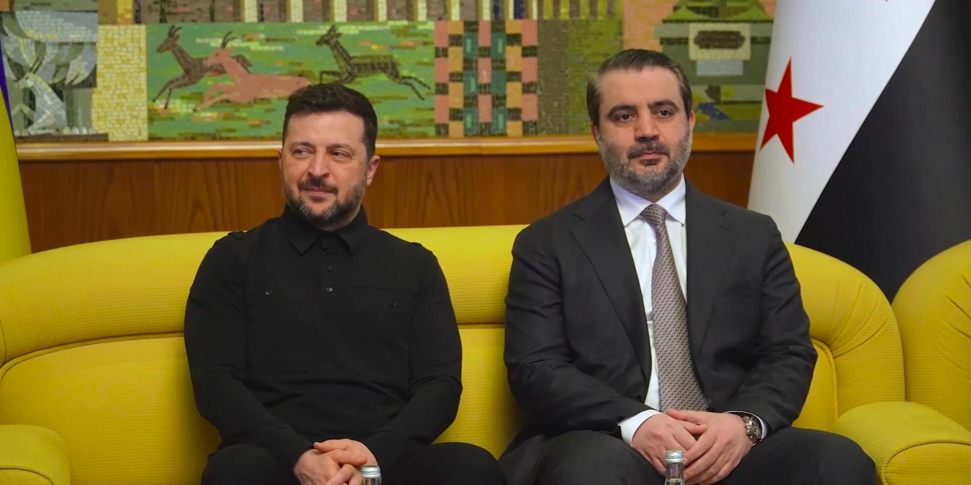 Ukrainian President Volodymyr Zelenskyy in Damascus on April 5, 2026 (Photo: Still image from video by Zelenskyy / Official via Telegram)