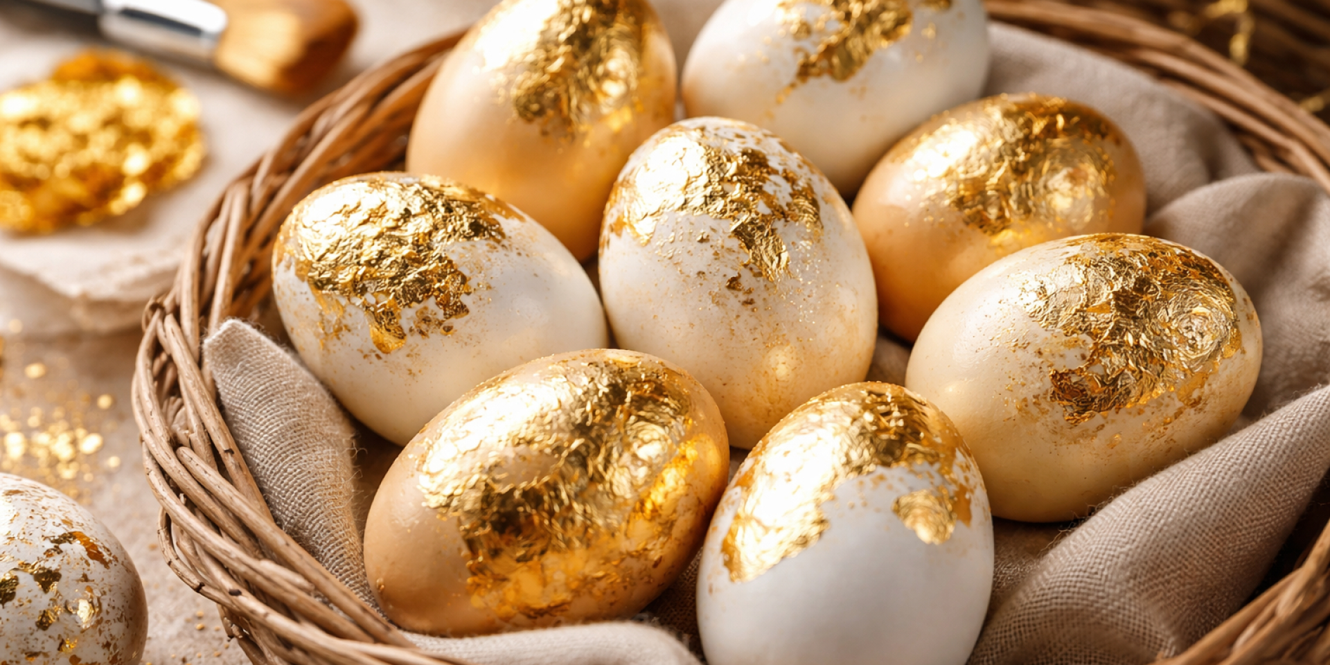 Понадобится всего 5 минут. Как сделать роскошные золотые яйца к Пасхе