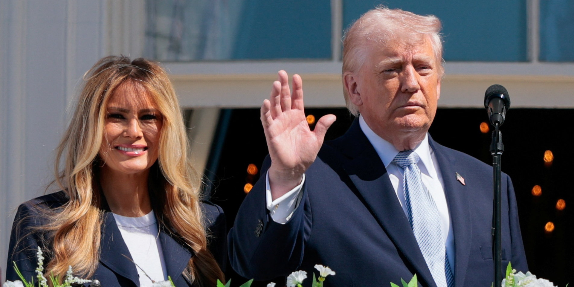 Дональд Трамп і Меланія Трамп під час святкування Великодня (Фото: REUTERS/Evan Vucci)