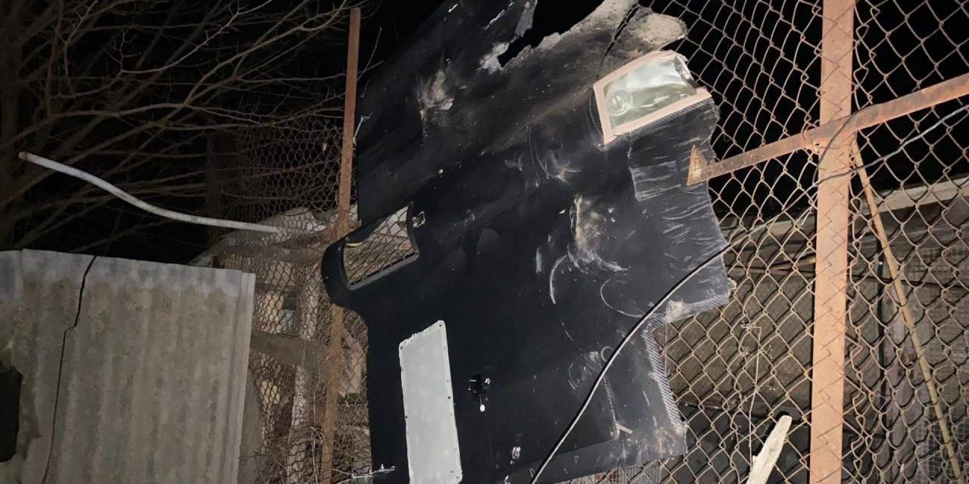 Russian drone debris in Odesa Oblast, April 8 (Photo: Oleh Kiper / Telegram)