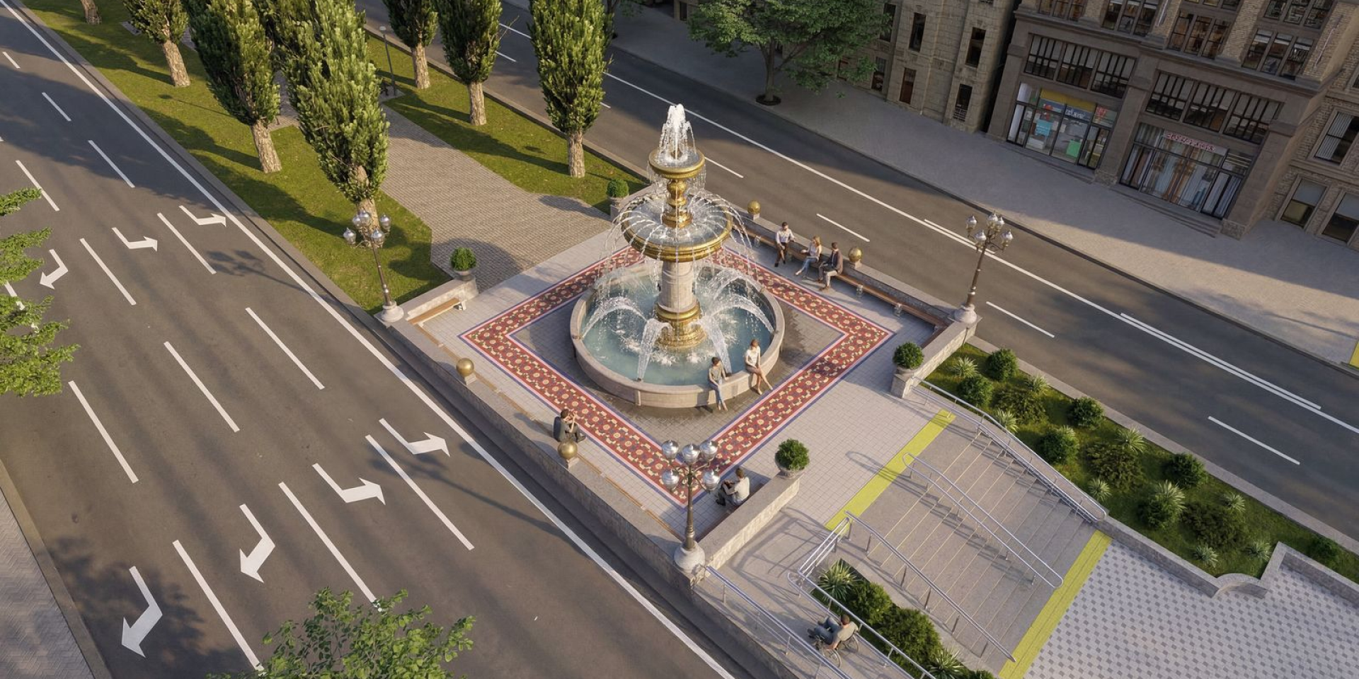 Проєкт фонтану на бульварі Тараса Шевченка (Фото: kyivcity.gov.ua)