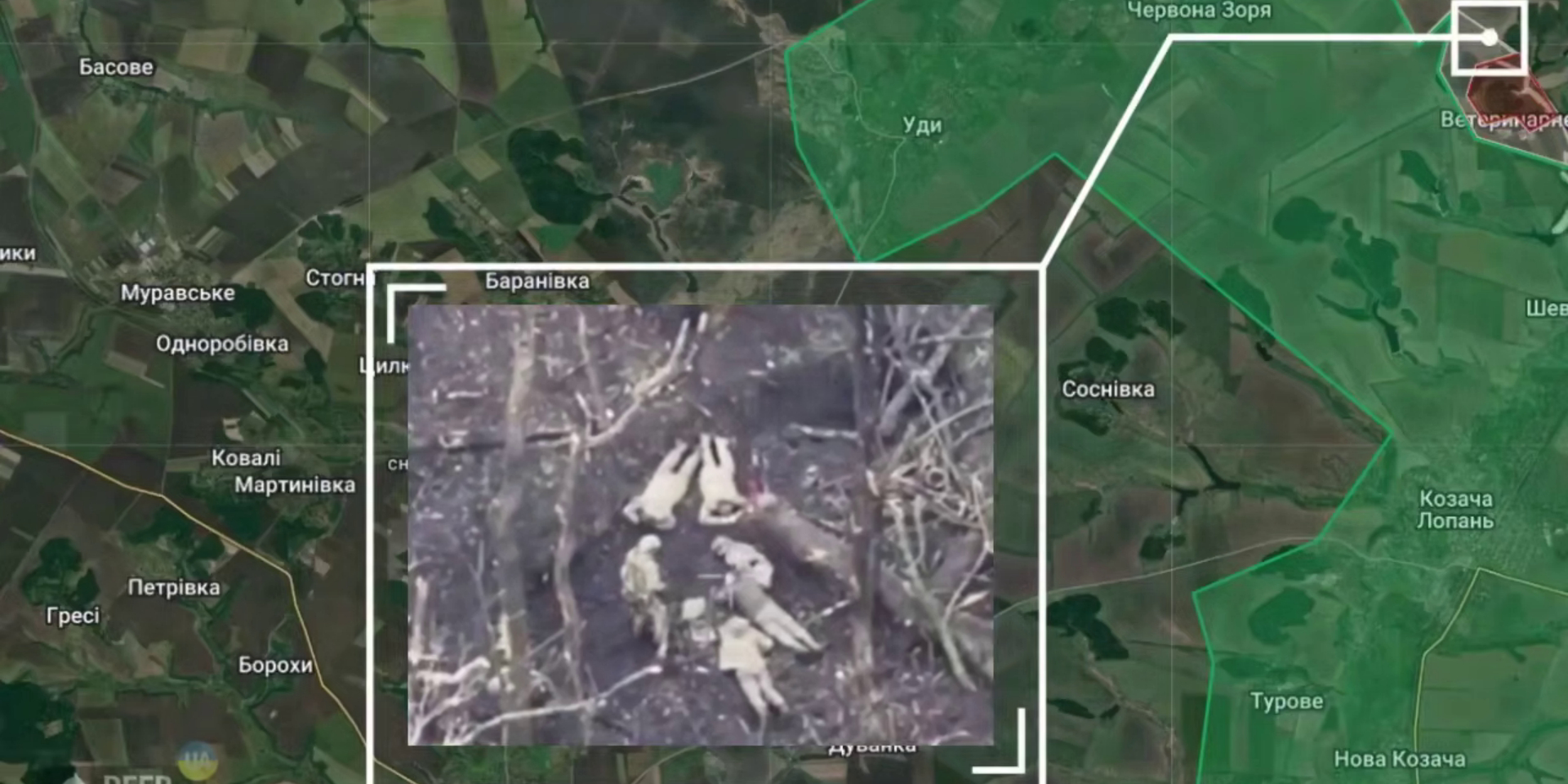 In Kharkiv Oblast, Russians shot four captured Ukrainian Armed Forces soldiers (Photo: Frame from video/DeepState/Telegram)