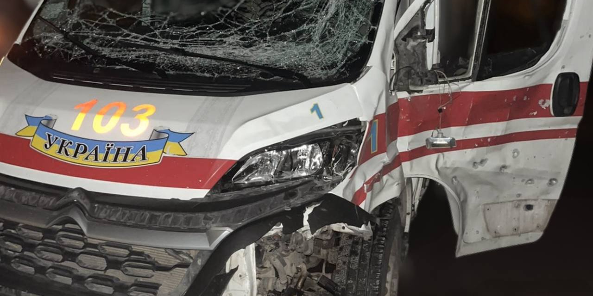 Russians attacked an ambulance in Sumy region on Easter night (Photo: Sumy OVA)